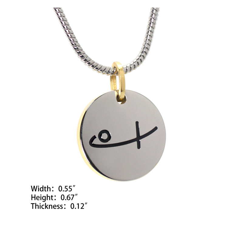 Round Pendant-Black Logo (SS) - view 2
