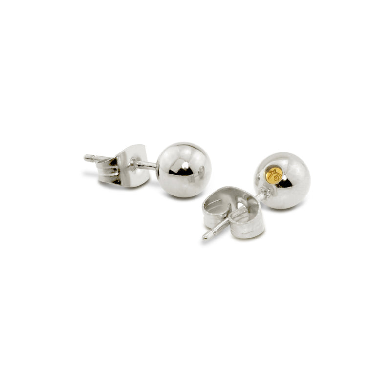 6mm Ball Stud Earrings (SS) - view 3