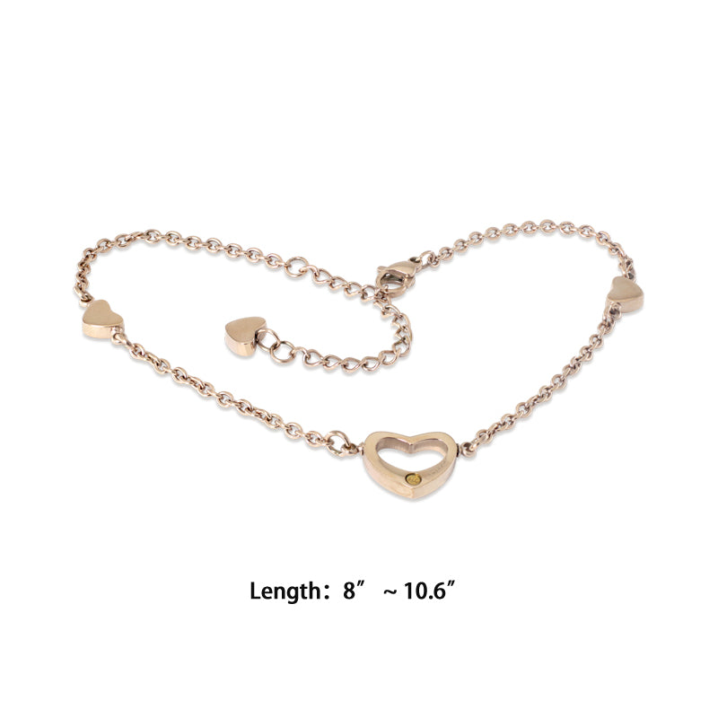 Heart Anklet Rose Gold (SS) - view 2