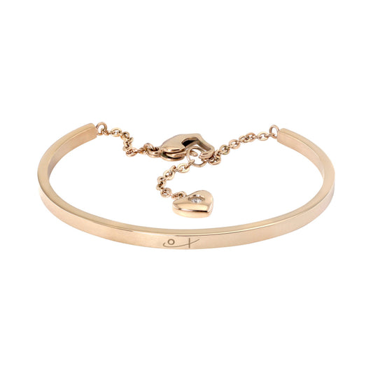 Rose Gold Heart Cuff (SS) - main