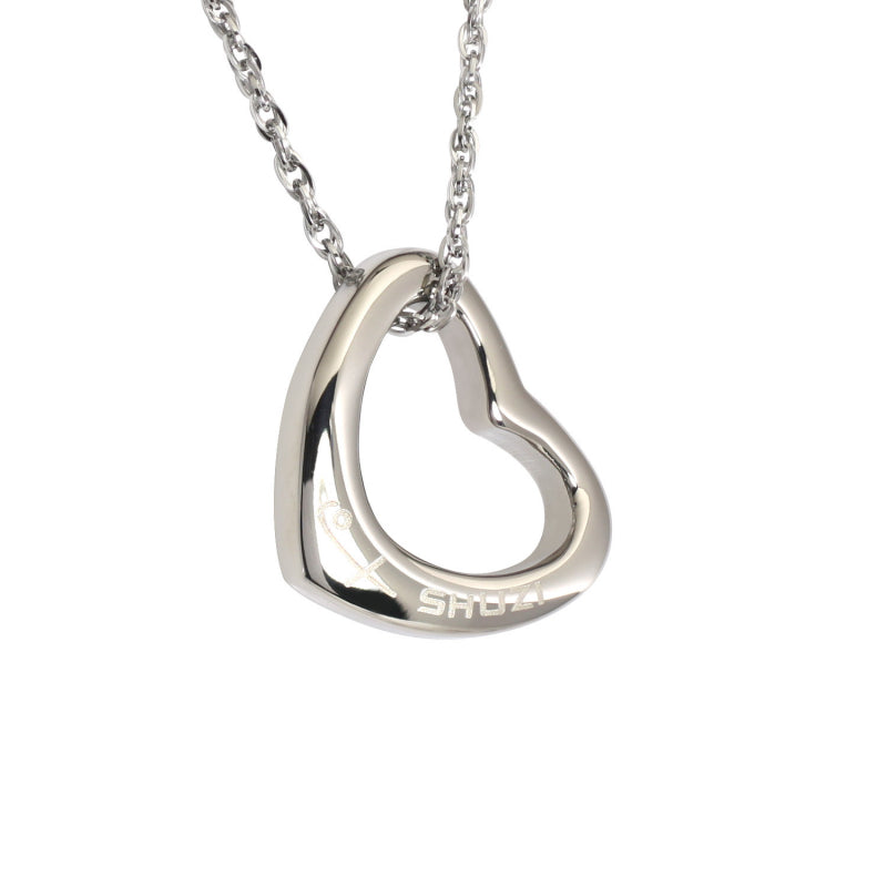 Curved Heart Pendant (Ti) - main