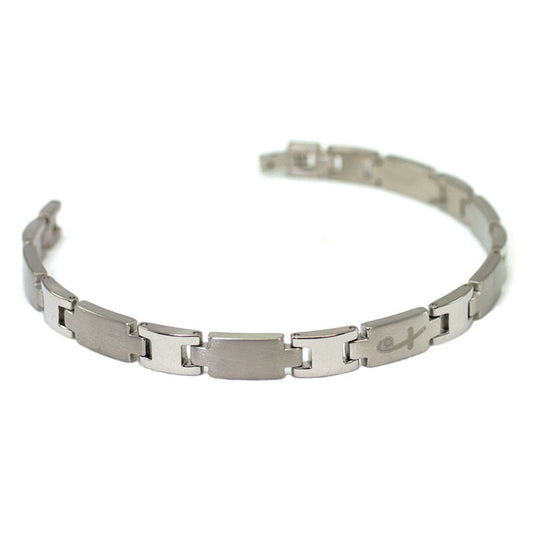 Alternating Polished/Brushed Bracelet (Ti) - main