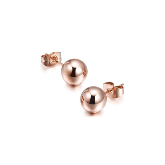Ball Stud Earrings Rose Gold (SS) - main