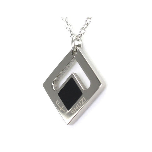 Square Pendant Black (Ti) - main