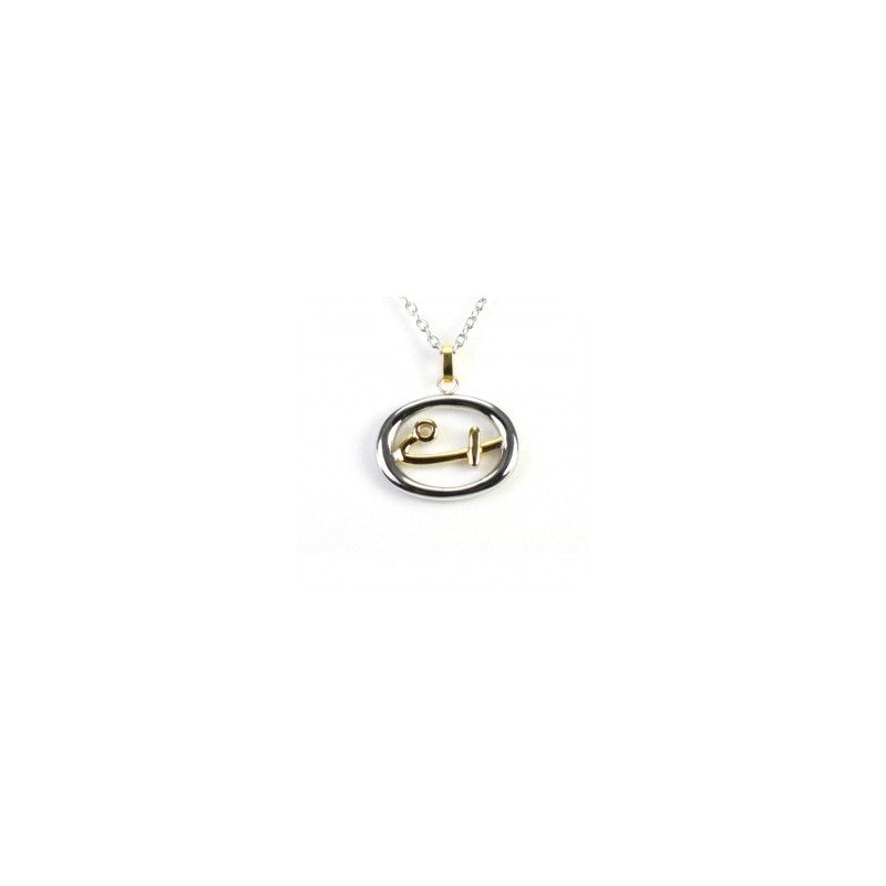 Two Tone Logo Pendant (SS) - main