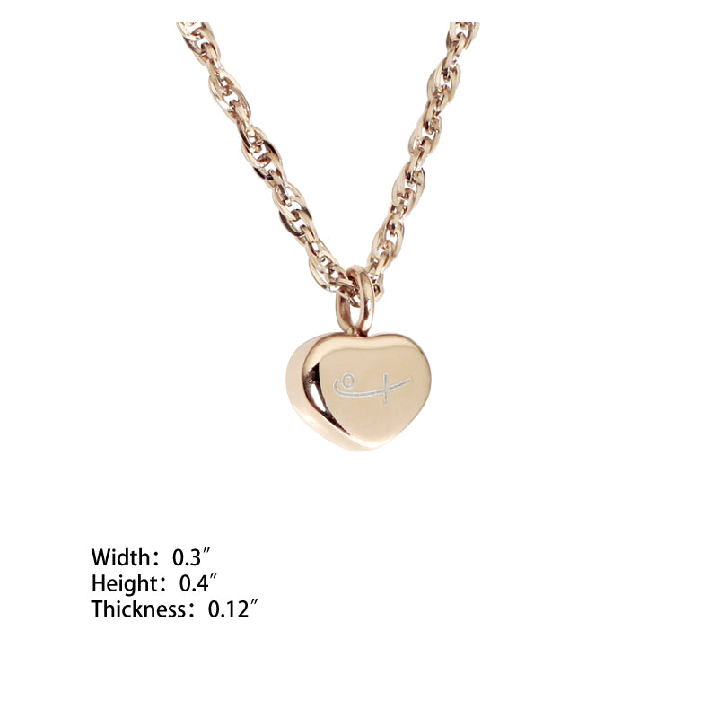 Tiny Heart Pendant-Rose Gold (SS) - view 2