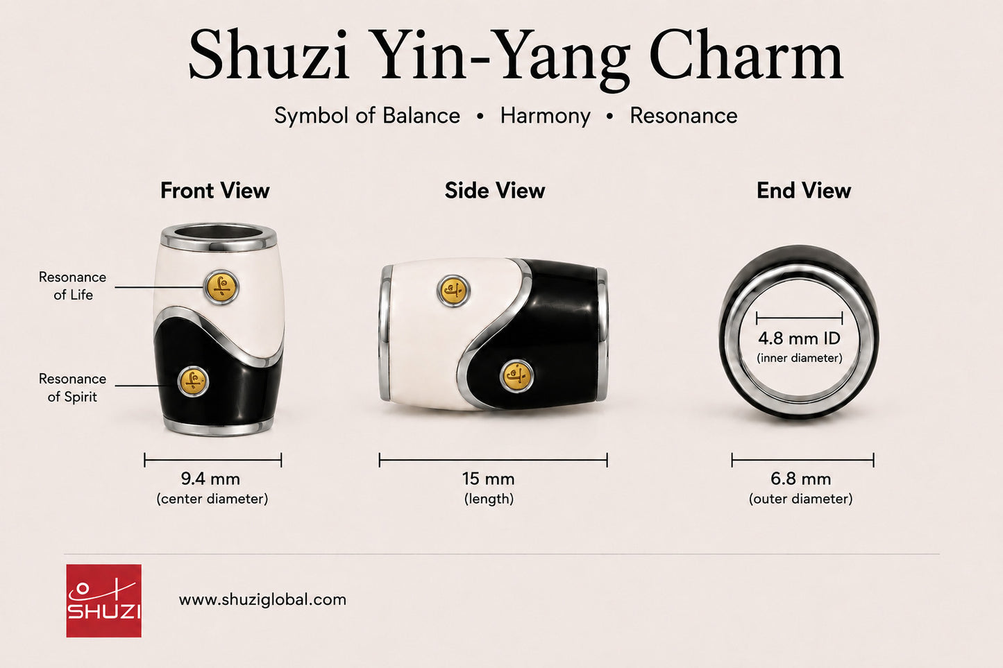 Shuzi Yin-Yang Charm